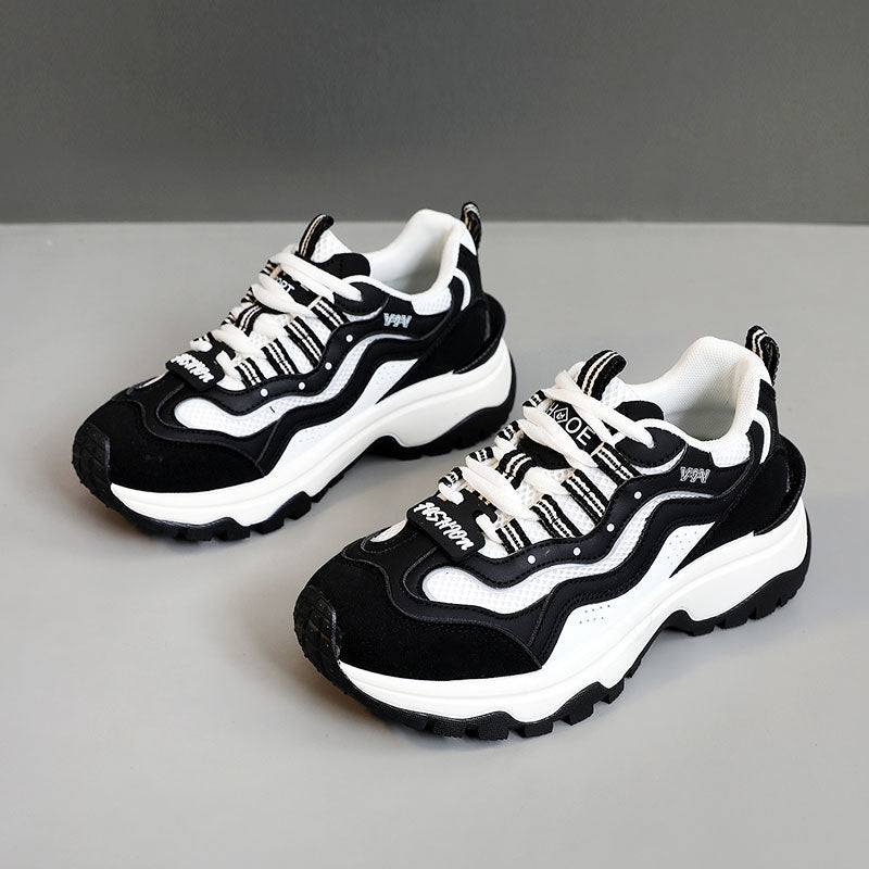 Damen trendige Chunky Sneakers mit atmungsaktivem Mesh und stabiler Sohle