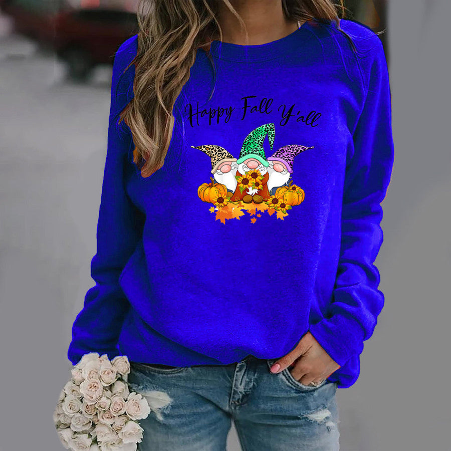 Damen Sweatshirt mit Herbstmotiv und gemütlichem Schnitt