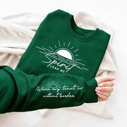 Damen Sweatshirt mit inspirierendem Druck und weich fließendem Stoff