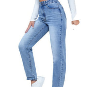 Damen High-Waist Jeans im modernen Straight-Leg Schnitt