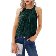 Damen Glitzerndes Oberteil mit eleganter Rüschen- und Schimmerstruktur Heidi-Mode