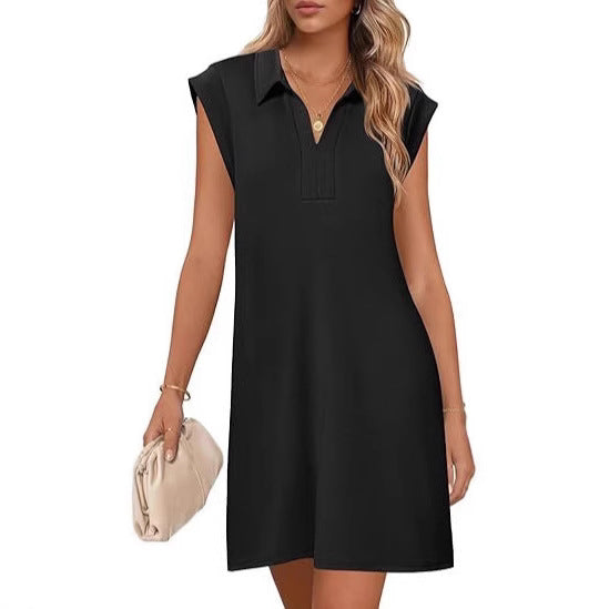 Damen Polo-Kleid mit Taschen und modernem Schnitt Heidi-Mode