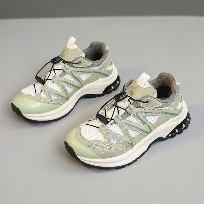 Damen Sportliche Laufschuhe mit elastischen Schnürsystem und atmungsaktiver Mesh-Oberfläche