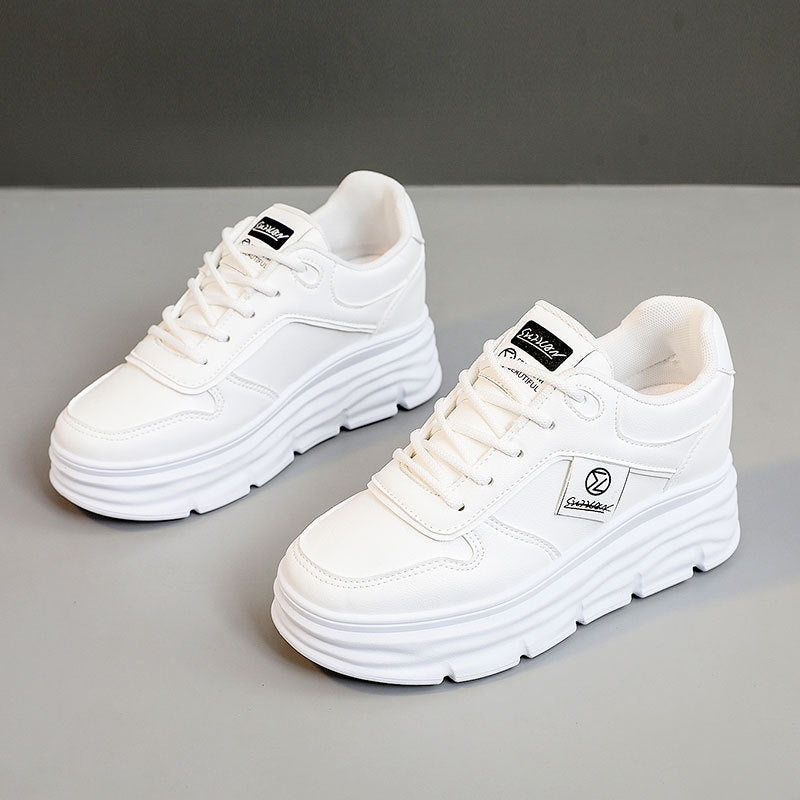 Damen Sportliche Plateau-Sneaker mit dämpfender Sohle und atmungsaktivem Obermaterial