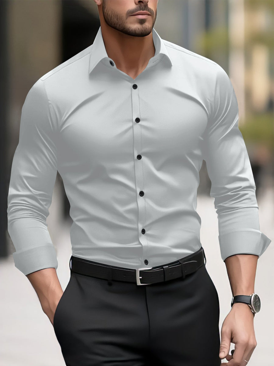 Herren Slim-Fit Langarmhemd mit modernem Schnitt und eleganten Akzenten Heidi-Mode
