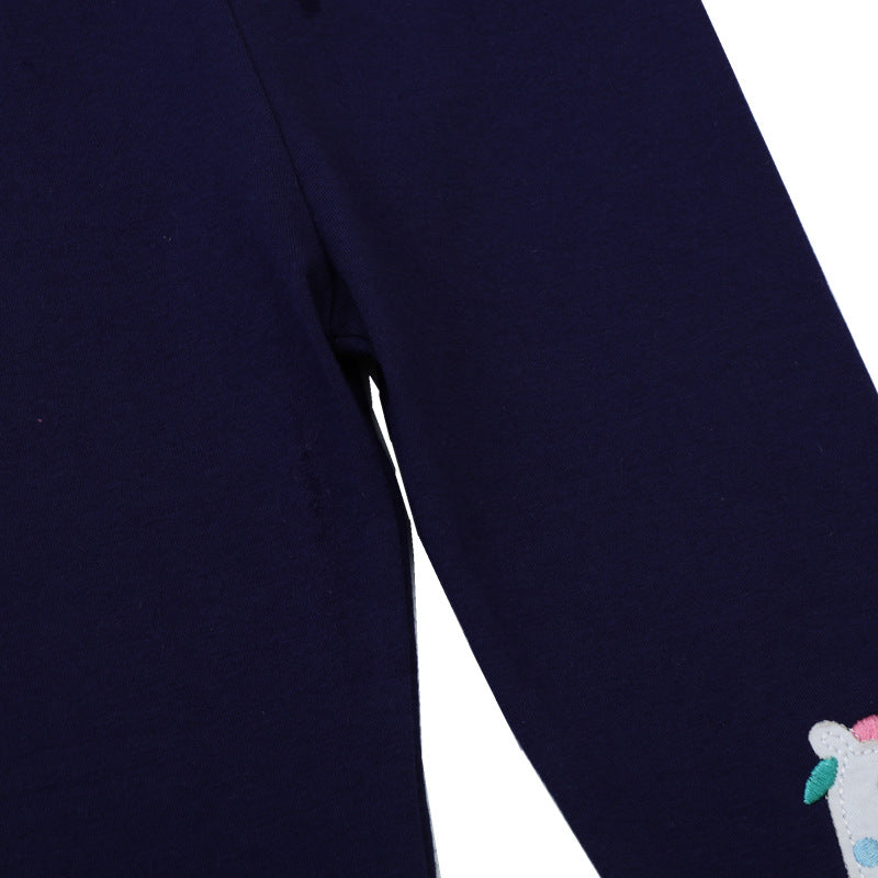 Mädchen Leggings mit zauberhaften Einhorn- und Regenbogen-Applikationen Drune