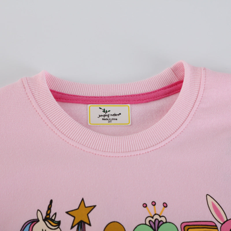 Mädchen Sweatshirt mit buntem Tier- und Motivdruck Drune