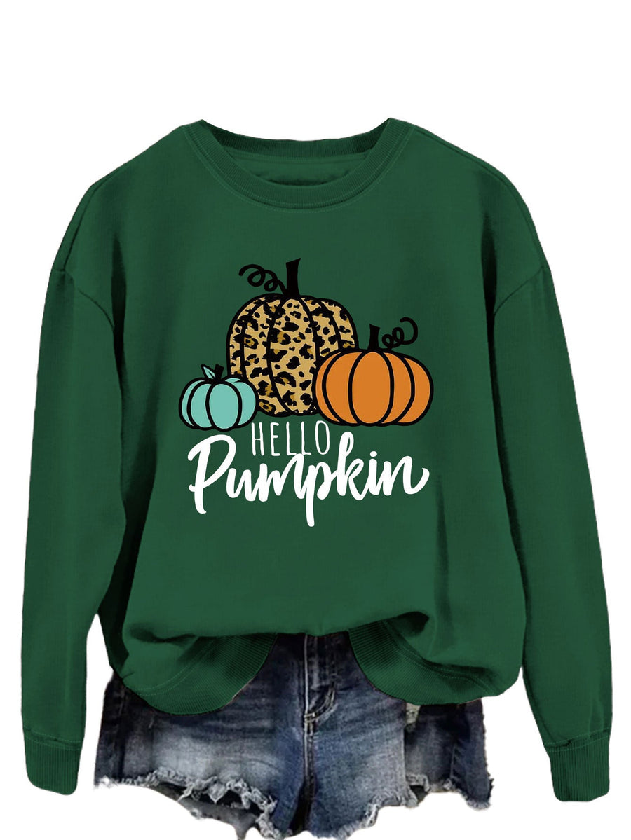 Damen Sweatshirt mit kreativem Herbstmotiv und lässigem Schnitt