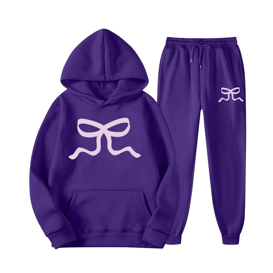 Damen lässiger Hoodie und Jogginghose Set