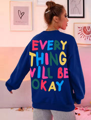 Damen Sweatshirt mit buntem Schriftzug