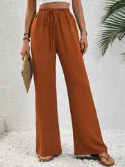 Damen Weite Sommerhose mit elastischem Bund und praktischen Seitentaschen