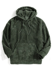 Damen gemütlicher Kapuzenpullover im modernen Rippdesign