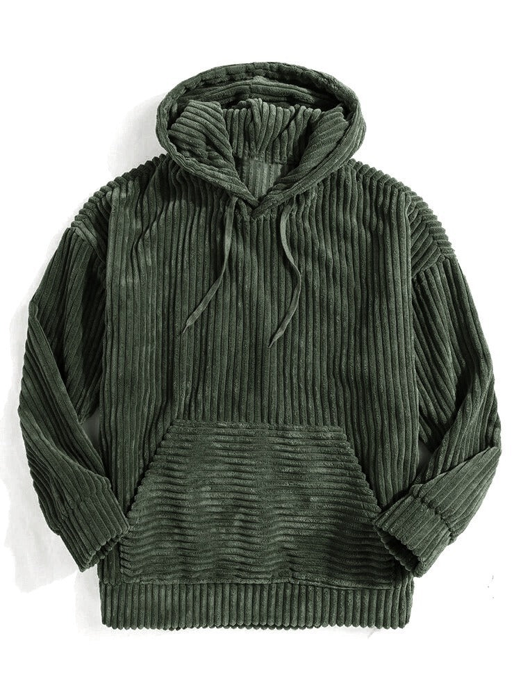 Damen gemütlicher Kapuzenpullover im modernen Rippdesign
