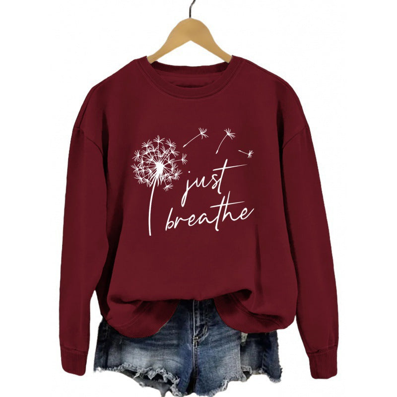 Damen Sweatshirt mit inspirierendem Pusteblumen-Motiv