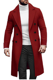 Herren eleganter Langmantel mit seitlichen Eingrifftaschen Aliams