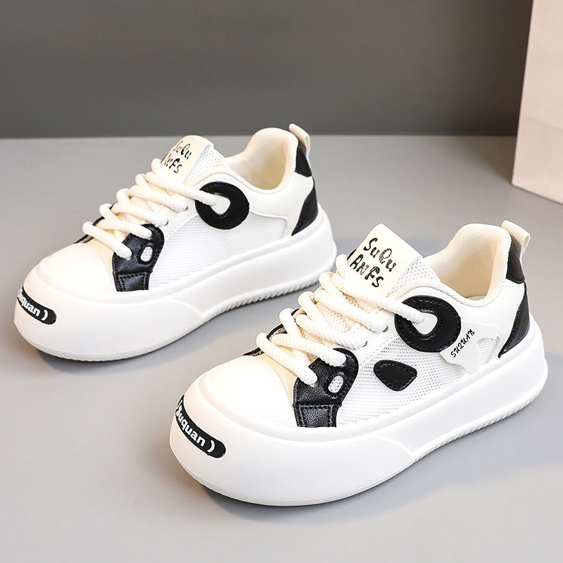 Damen Sportliche Plateau Sneakers mit atmungsaktivem Mesh-Obermaterial und dämpfender Sohle