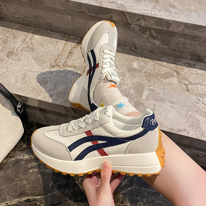 Damen modische Freizeitsneaker mit elastischem Obermaterial und dämpfender Laufsohle