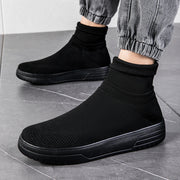 Damen Sportliche Stricksneaker mit elastischem Knöchelschutz und rutschfestem Profil