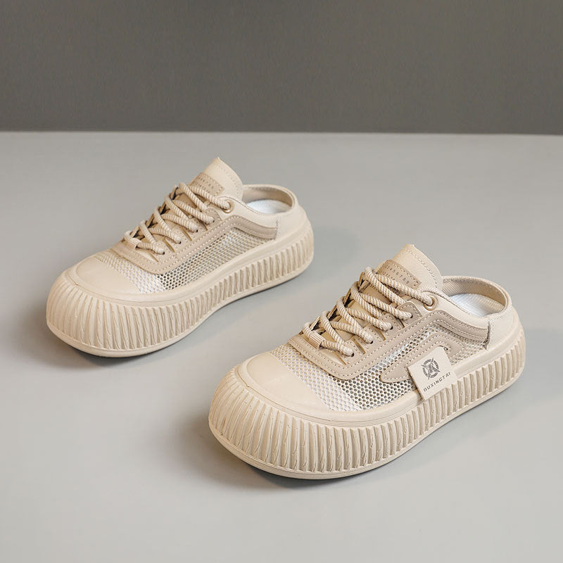 Damen lässige Sneaker mit atmungsaktiver Mesh-Oberfläche und rutschfester Gummisohle