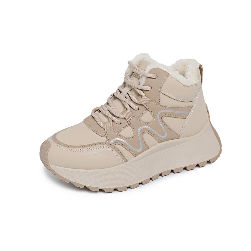 Damen High-Top Sneakers mit samtigem Innenfutter und rutschfester Sohle