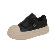 Damen modische Slip-On Sneakers mit praktischen Klettverschluss und dämpfender Laufsohle