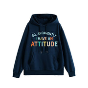 Damen Kapuzenpullover mit kreativem Schriftzug und lässiger Passform