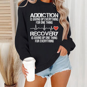 Damen Sweatshirt mit inspirierendem Druck und lässigem Schnitt