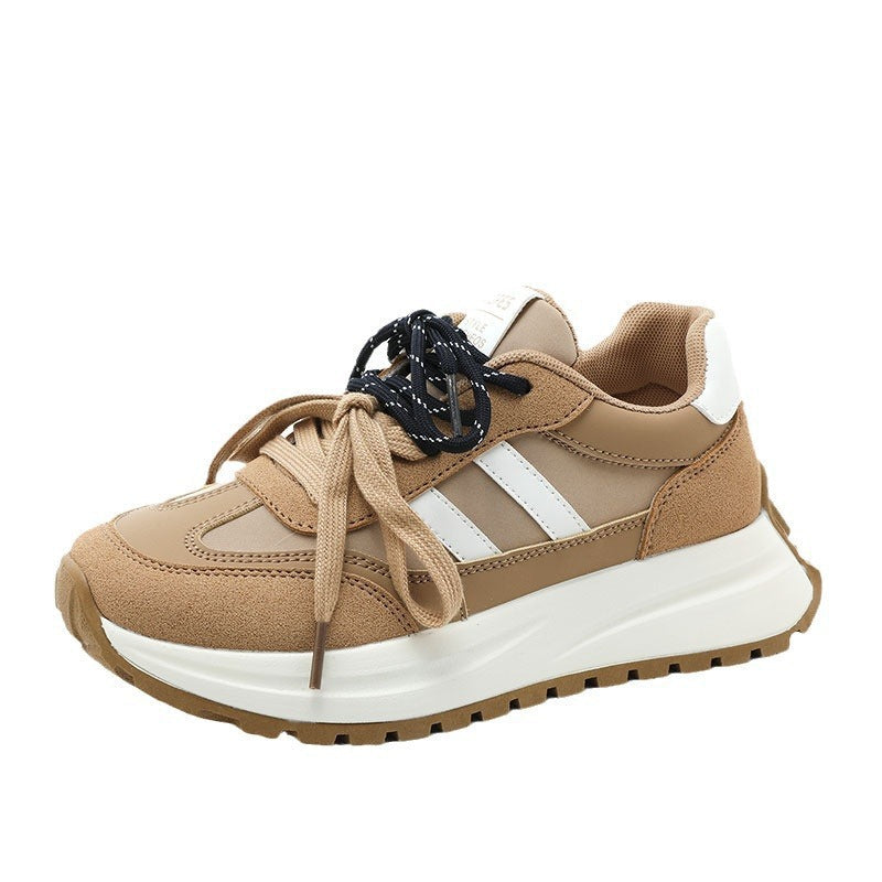 Damen Sportliche Plateau Sneakers mit atmungsaktivem Obermaterial