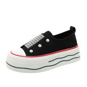 Damen trendige Slip-On Sneakers mit Glitzer-Applikationen
