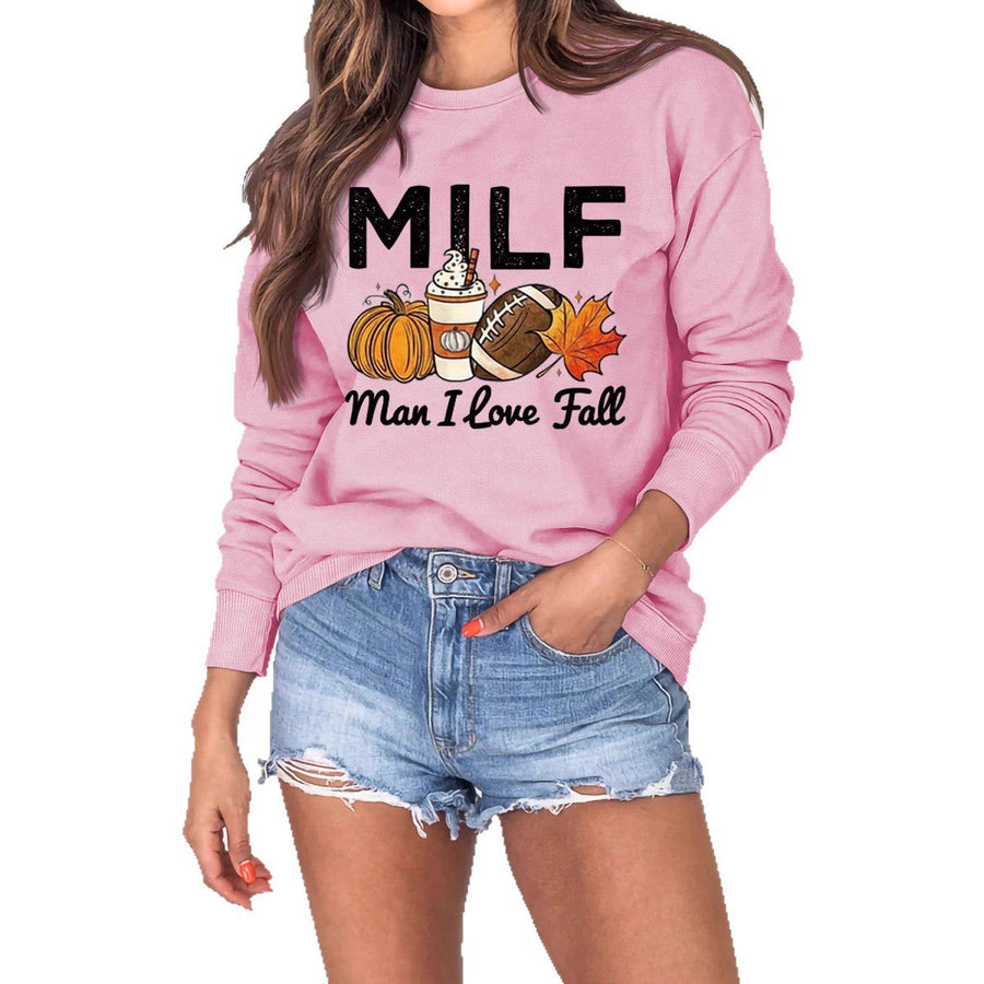 Damen Sweatshirt mit herbstlichem Essenzen-Motiv und inspirierendem Schriftzug