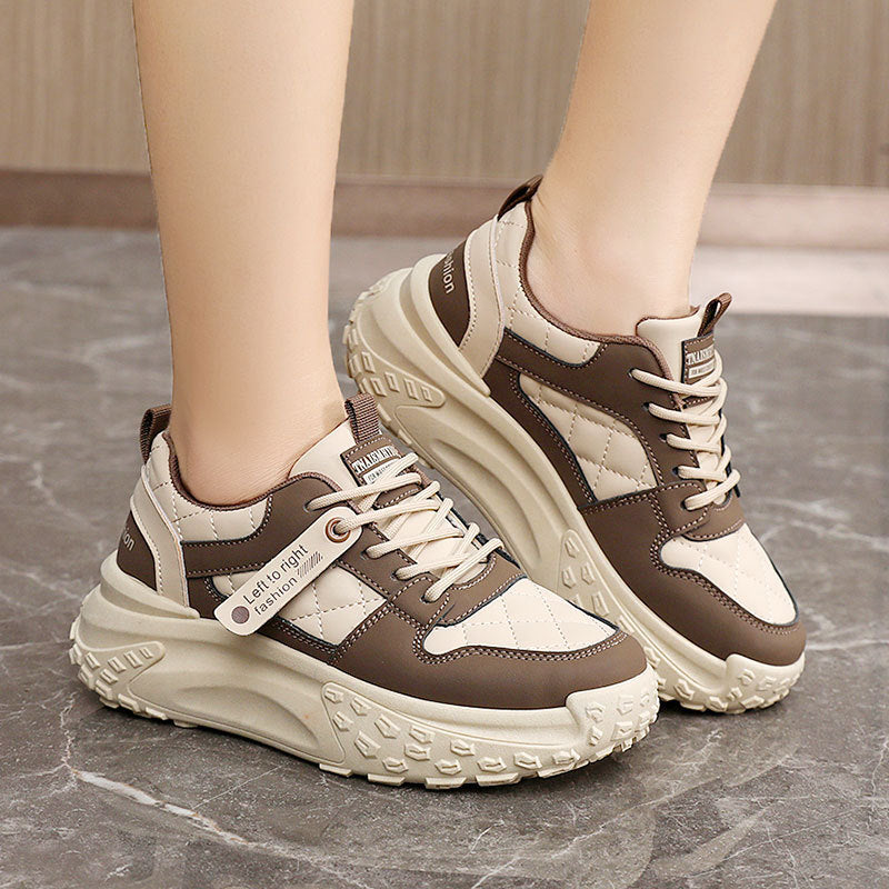 Damen Sportliche Chunky Sneakers mit gepolsterter Laufsohle