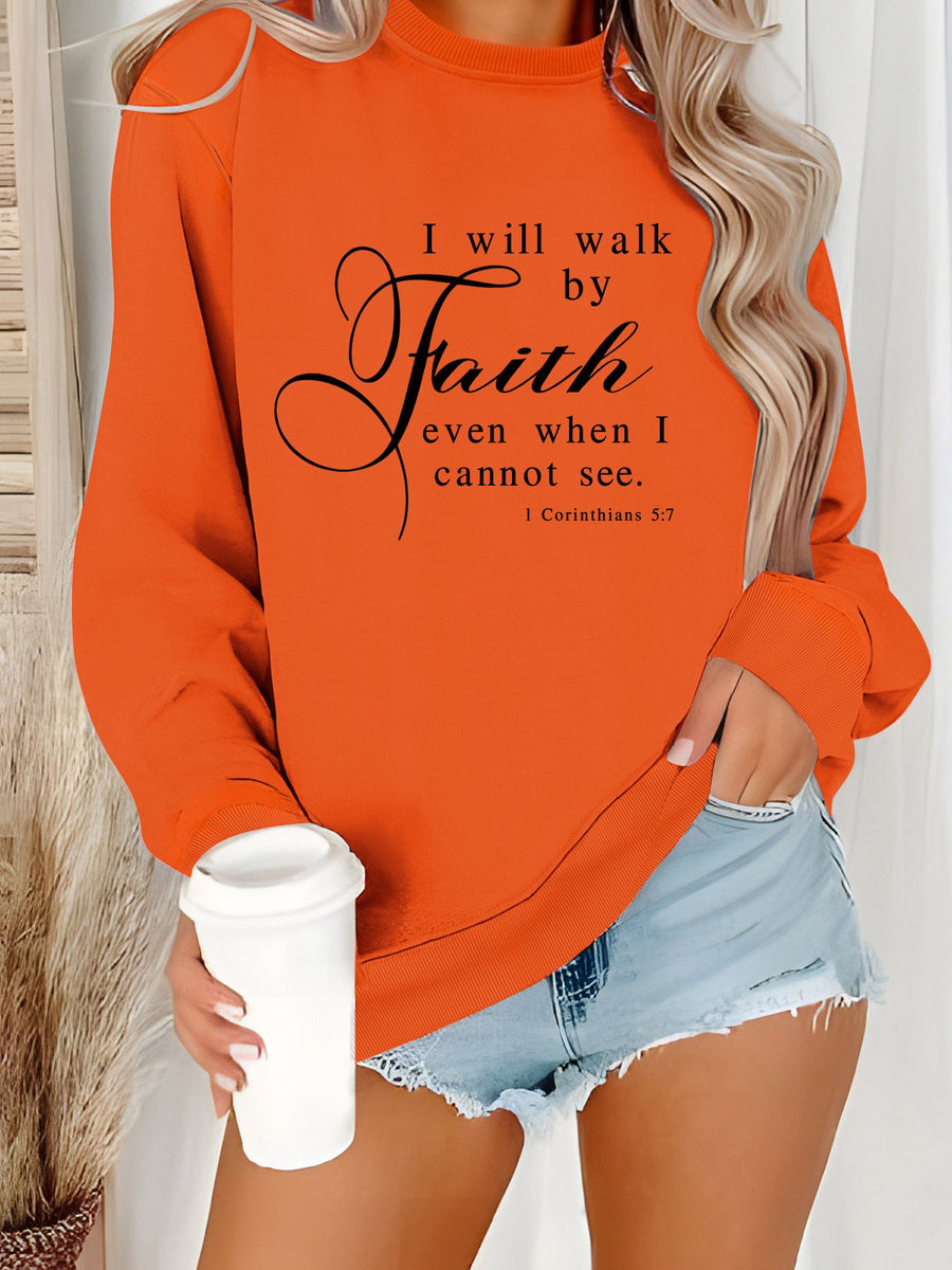 Damen Sweatshirt mit inspirierendem Schriftzug und weichem Material