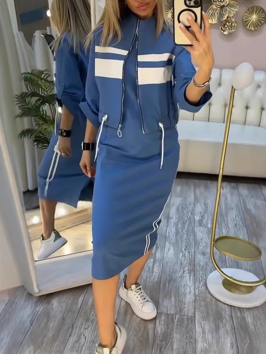 IRIS / SET AUS JACKE UND KLEID MIT STEHKRAGEN FÜR DAMEN