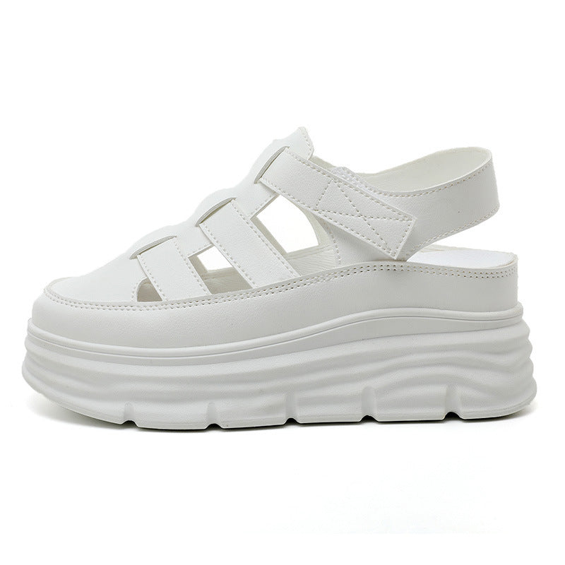 Damen Plattform-Sandalen mit verstellbarem Riemen und rutschfester Sohle