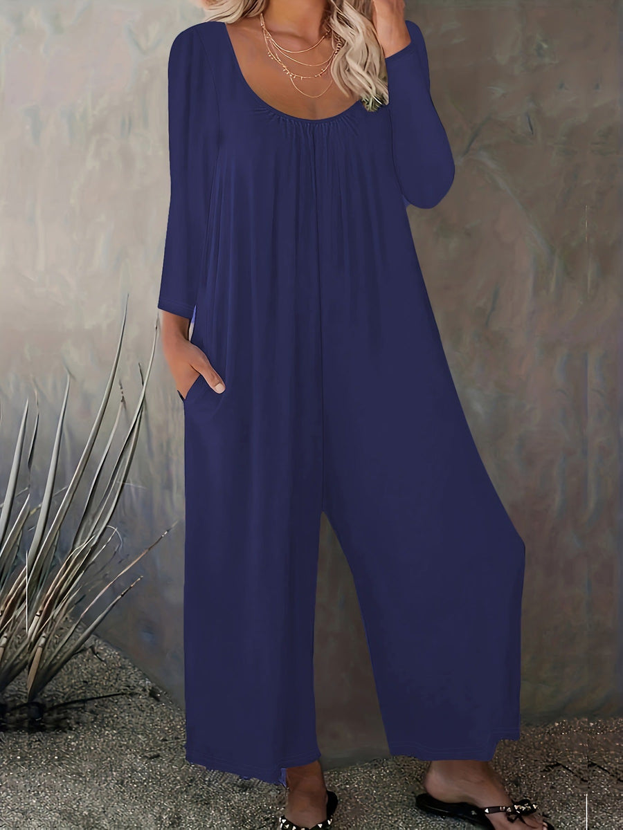 Damen Weitgeschnittenes Jumpsuit mit praktischen Taschen und modernem Schnitt