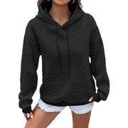 Damen Kapuzenpullover mit floralen Prägungen und großzügiger Passform