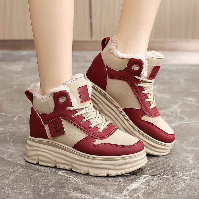 Damen Winterliche Hochstiefel mit kuscheligem Innenfutter