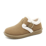 Damen Hausschuhe mit warmem Fleece-Futter und verstellbarem Riemen