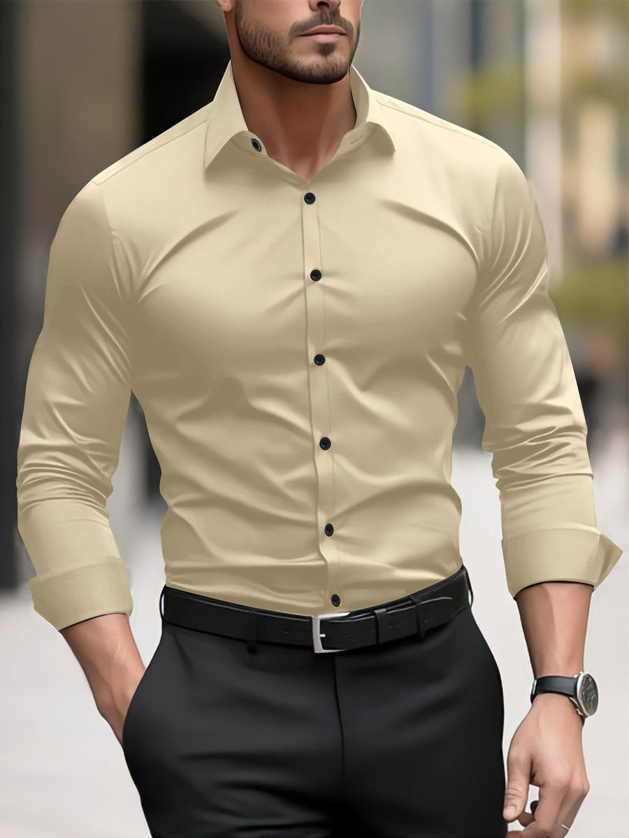 Herren Slim-Fit Langarmhemd mit modernem Schnitt und eleganten Akzenten Heidi-Mode