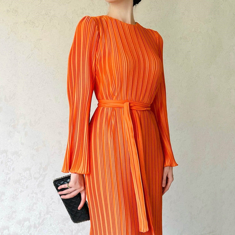 BABETTE - LANGES PLISSEE-KLEID