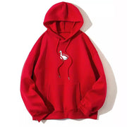 Damen Kapuzenpullover mit kreativem Gänsemotiv und weichem fleece innen