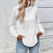 Damen Longsleeve mit dekorativem Strickmuster