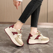 Damen Sportliche Plateau-Sneaker mit modischem Design und atmungsaktiver Oberflächenstruktur