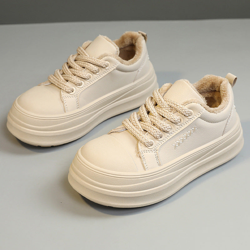 Damen Sneakers mit plüschigem Innenfutter und bequemer Dämpfung
