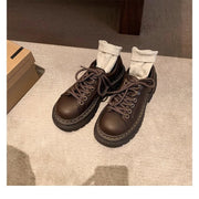 Damen Chunky Schnürschuhe mit rutschfester Profilsohle und stilvollem Design Heidi-Mode