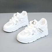 Damen Sportliche Plateau Sneakers mit atemberaubendem Design und verstellbarem Klettverschluss