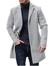 Herren eleganter Langmantel mit modernem Schnitt und hochwertigem Innenfutter Aliams