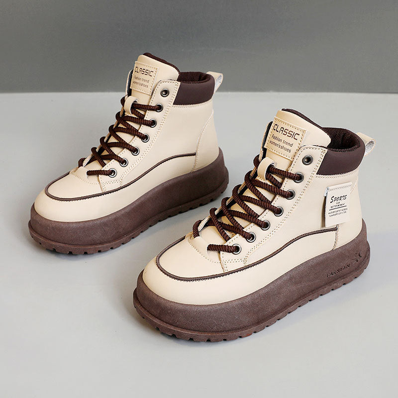 Damen Winterliche High-Top Sneakers mit dämpfender Laufsohle und robustem Profil