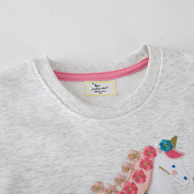 Mädchen Sweatshirt mit zauberhaftem Einhornmotiv Drune