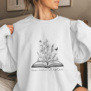 Damen Sweatshirt mit elegantem Blumendesign und inspirierendem Aufdruck